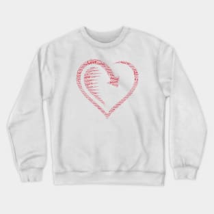 Je T'aime Modern Love Heart Fashion Tee Crewneck Sweatshirt